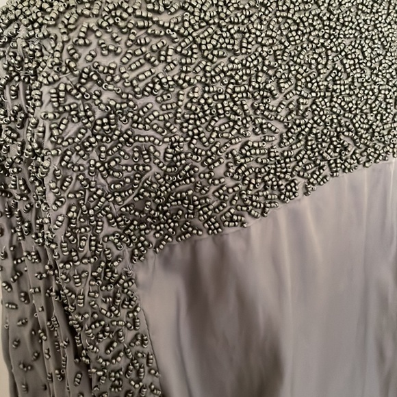 Elizabeth and James Beaded Silver/Gray Blouse - Picture 9 of 12